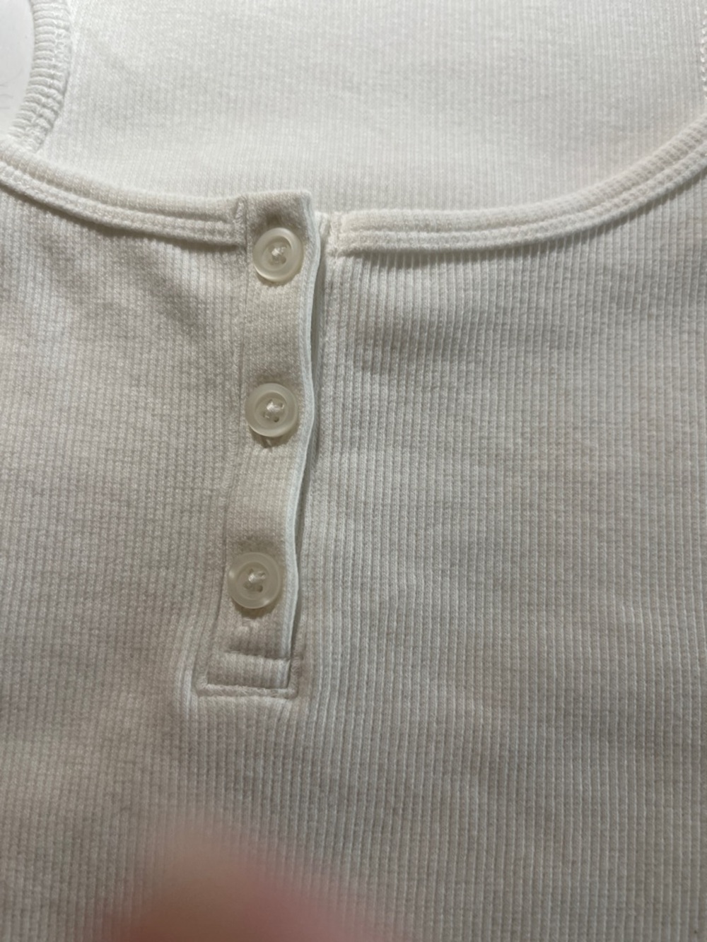 Haven White Ribbed Racer Back Tank Top - Picture 4 of 4
